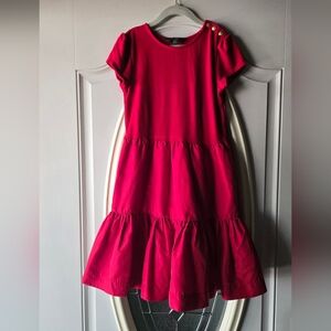 Polo Ralph Lauren Girls Red Tiered Dress – Size 8/10 ❤️